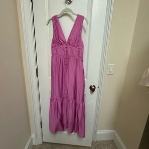 Elegant Pink Sleeveless Dress